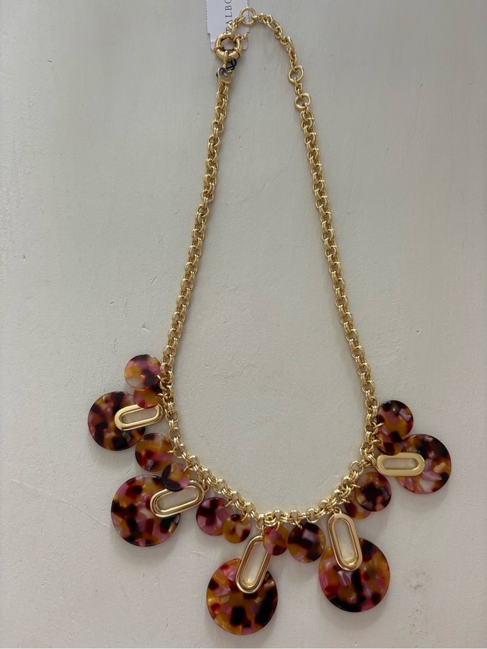 NWT Talbots Tortoiseshell Pendant Necklace – Gold Chain Statement